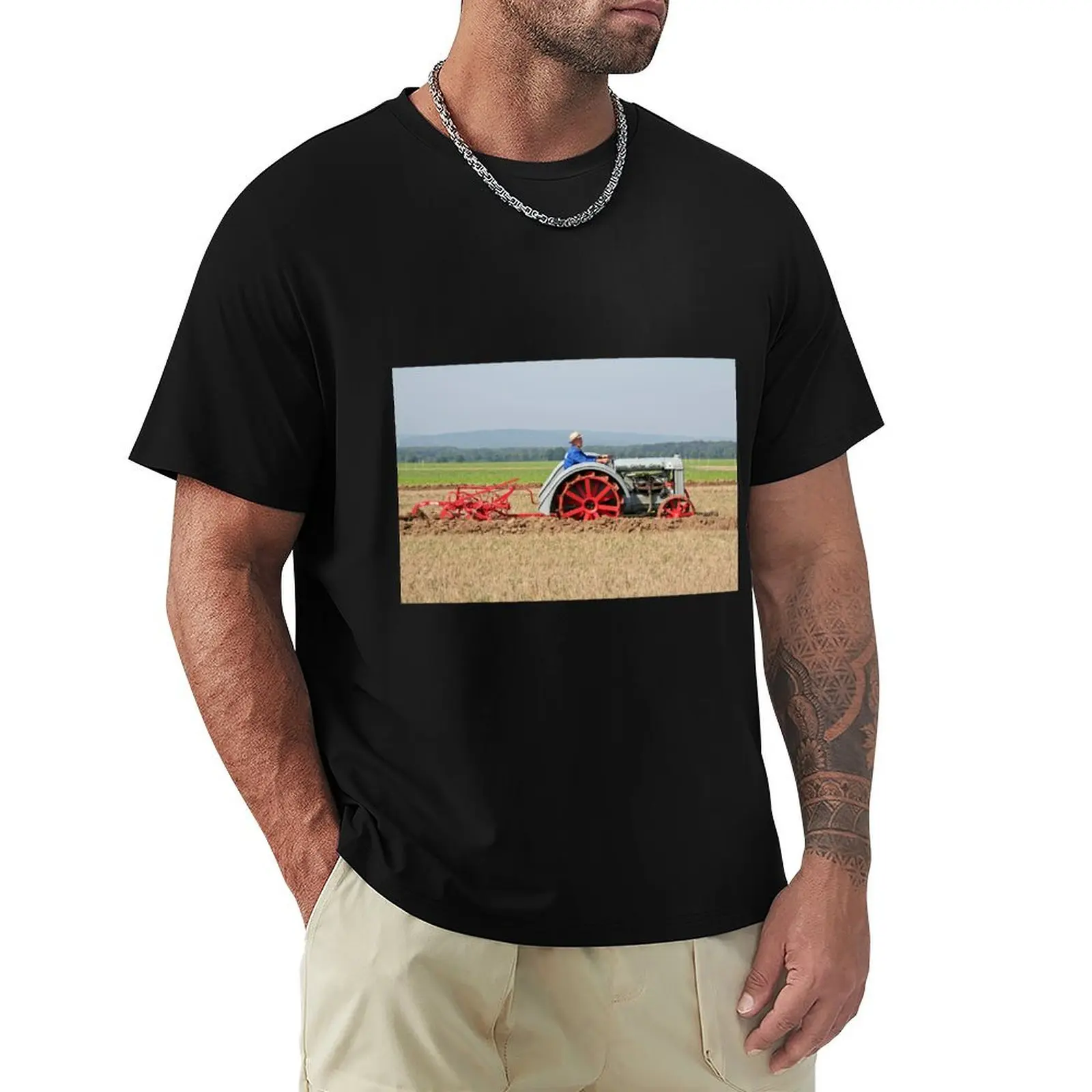 Very Old Tractor T-Shirt Utility Work Short Sleeve Top