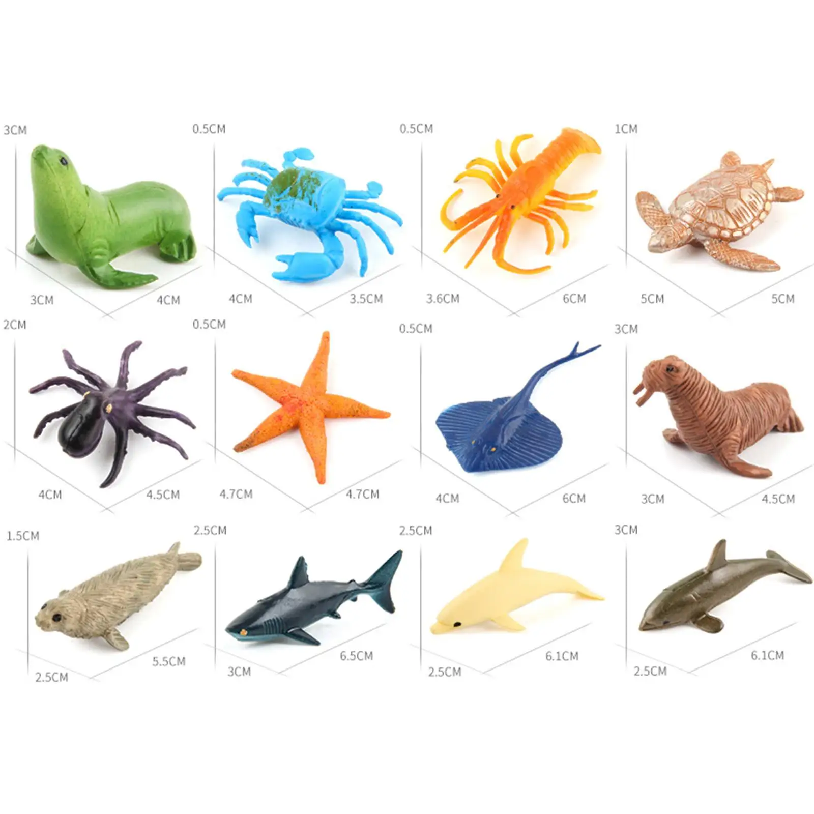 12x Simulation Dolphin Recognize Shapes for Party Collectors Girls