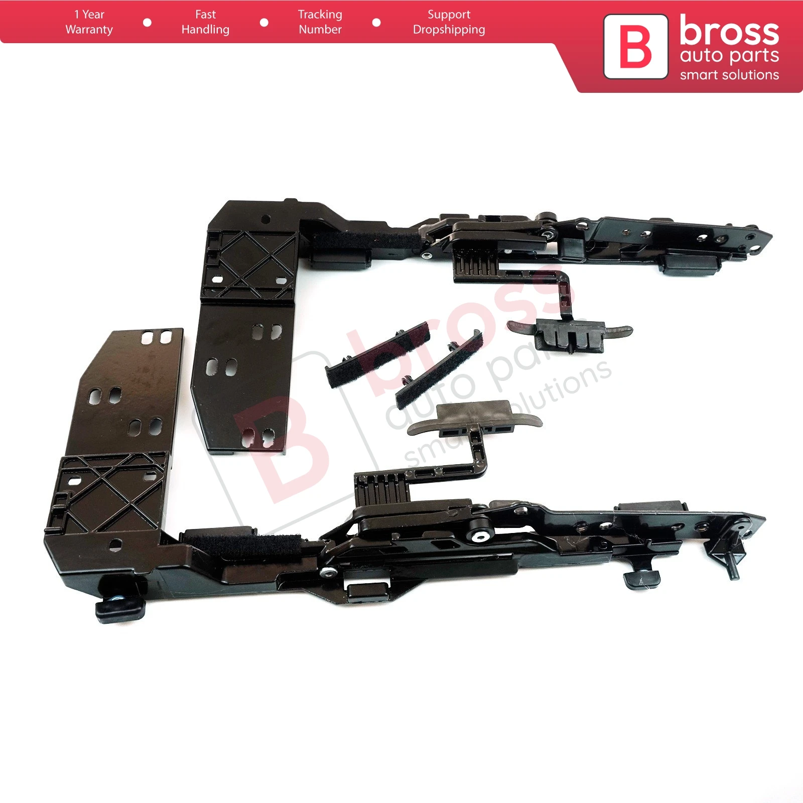 Bross Auto Parts BSR23-1 Sunroof Holder Lifting Angle Hatch Bracket Repair Kit A1247820512 for Mercedes W124 S124 190 W201