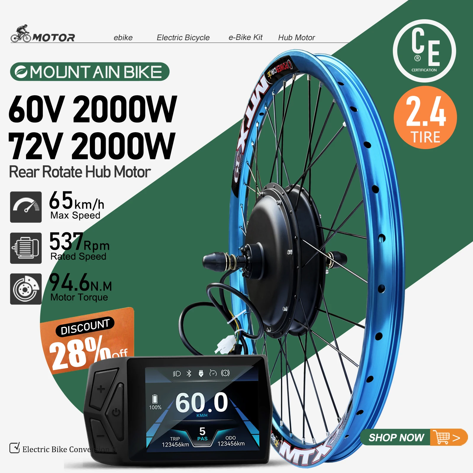 electric bike bicycle motor conversion kit CUBELLIN 36V 350W 26" Front Wheel E-Bike Hub Motor Set 5 Speed Adjustable 35 Km/H Electric Kit with LCD Display Controller : Sports & powerful performance BAFANG 48V 500W Rear Hub