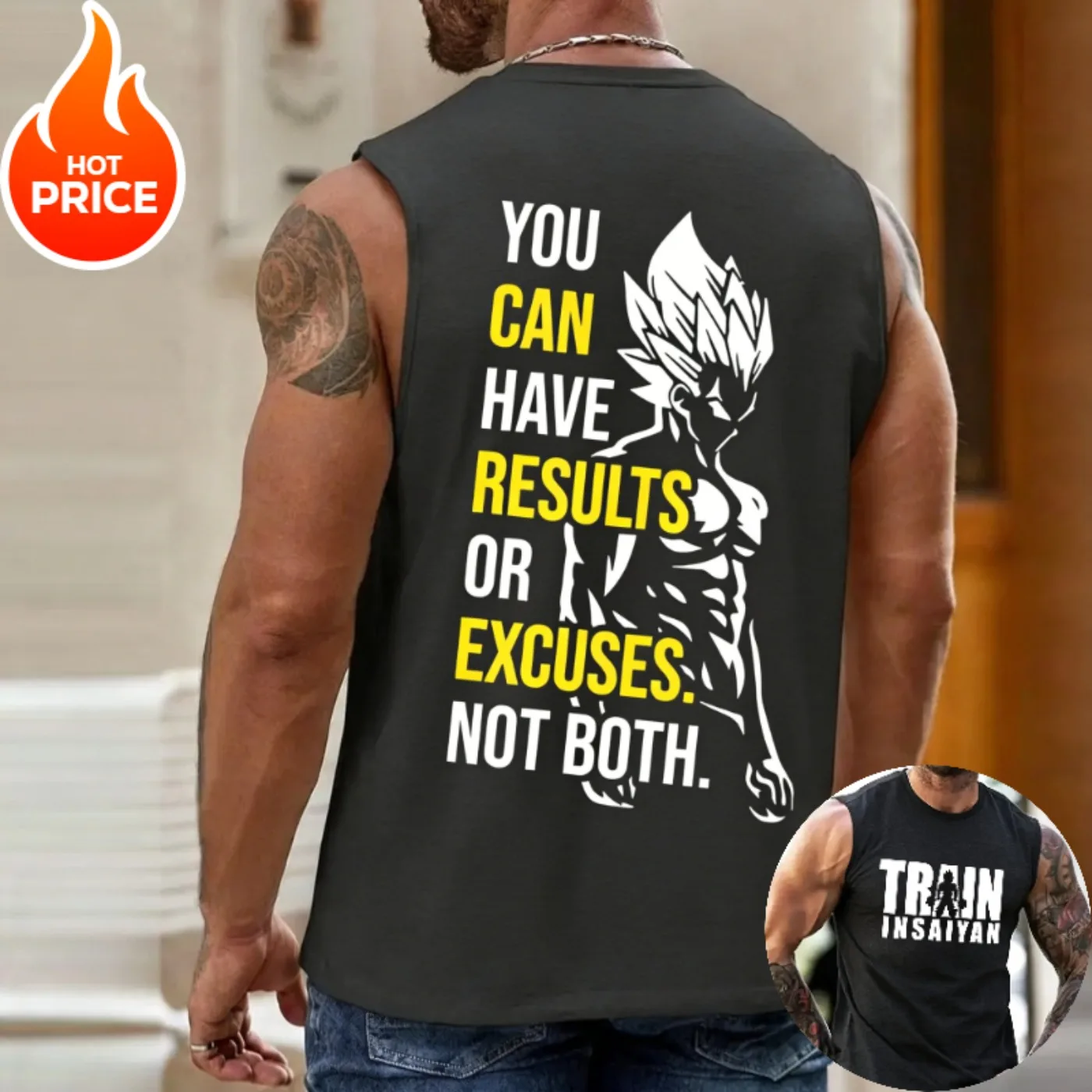 Dragon Ball Super Saiyan Son Goku New Anime Gym Harajuku Summer Men Tank Top Fitness Oversized Casual Sports Sleeveless Tee Y2k