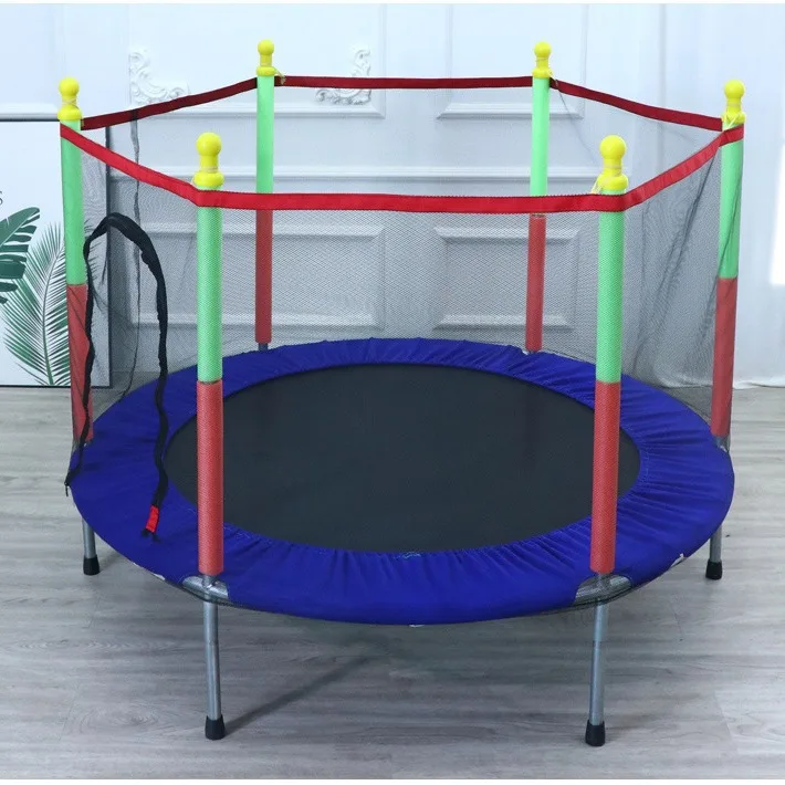 2026 Kids' Indoor Small Bouncy Trampoline with Safety Net for Baby & Children's Jumping-Family Fitness Equipmentpromote sales