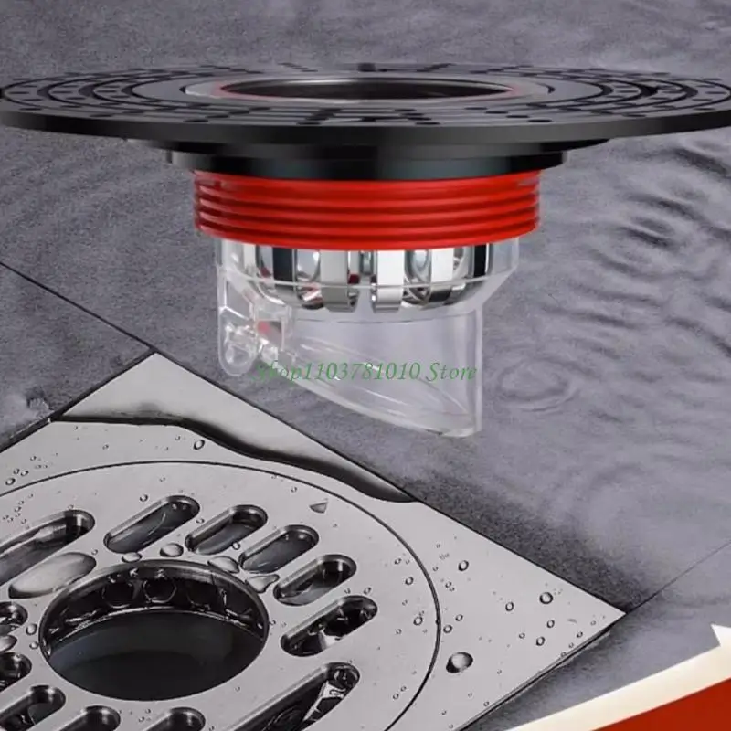 U55D Odor Proof Bathroom Drain Strainer with Advanced Hair Catcher System ABS Electroplated Cores For Clog Without Shower Sink