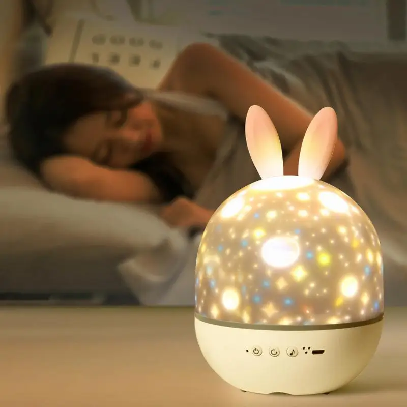 Mini Starry Sky Projector Lamp, USB Bluetooth Speaker, Luz Noturna, Música Rotativa, Decoração do Quarto, Presente das crianças, Crianças