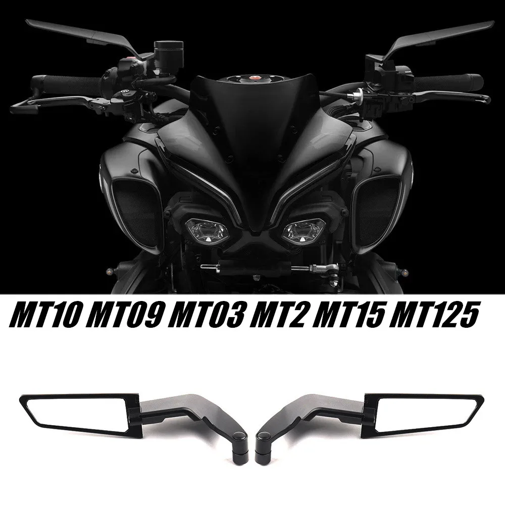 

ДЛЯ YAMAHA MT 10 09 03 15 125, зеркало заднего вида для мотоцикла, крыло, аэродинамические вращающиеся боковые зеркала из алюминиевого сплава, широкий угол обзора