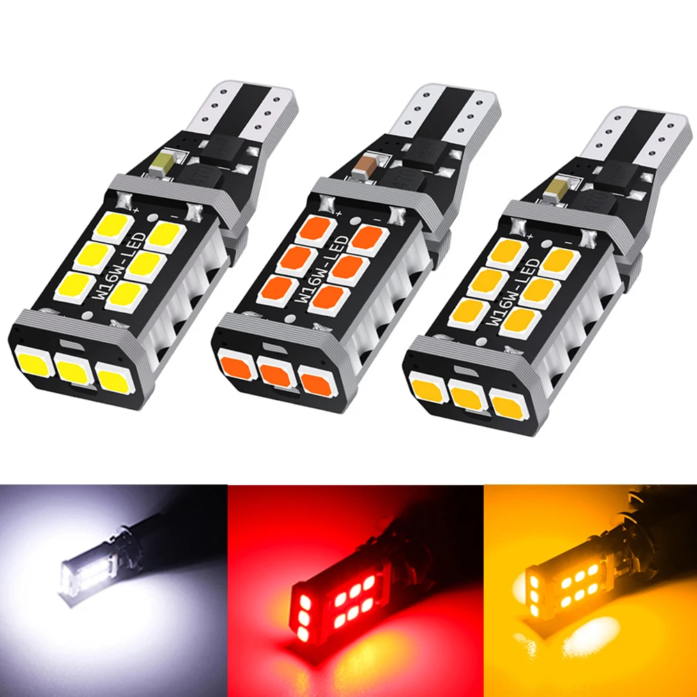 

2 шт. светодиодные лампы W16W T15 920 921 912 LED Canbus без ошибок, белые, для заднего хода/стоп-сигналов, для Smart Forfour Fortwo 453