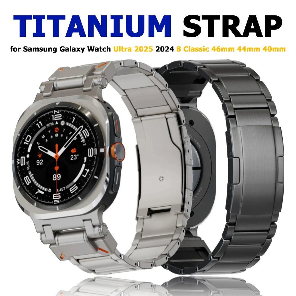 

Титановый ремешок для Samsung Galaxy Watch 8 Classic 46 мм, 8 44 мм, 40 мм, мужской люксовый браслет для Samsung Galaxy Watch Ultra 2025 47 мм, 2024