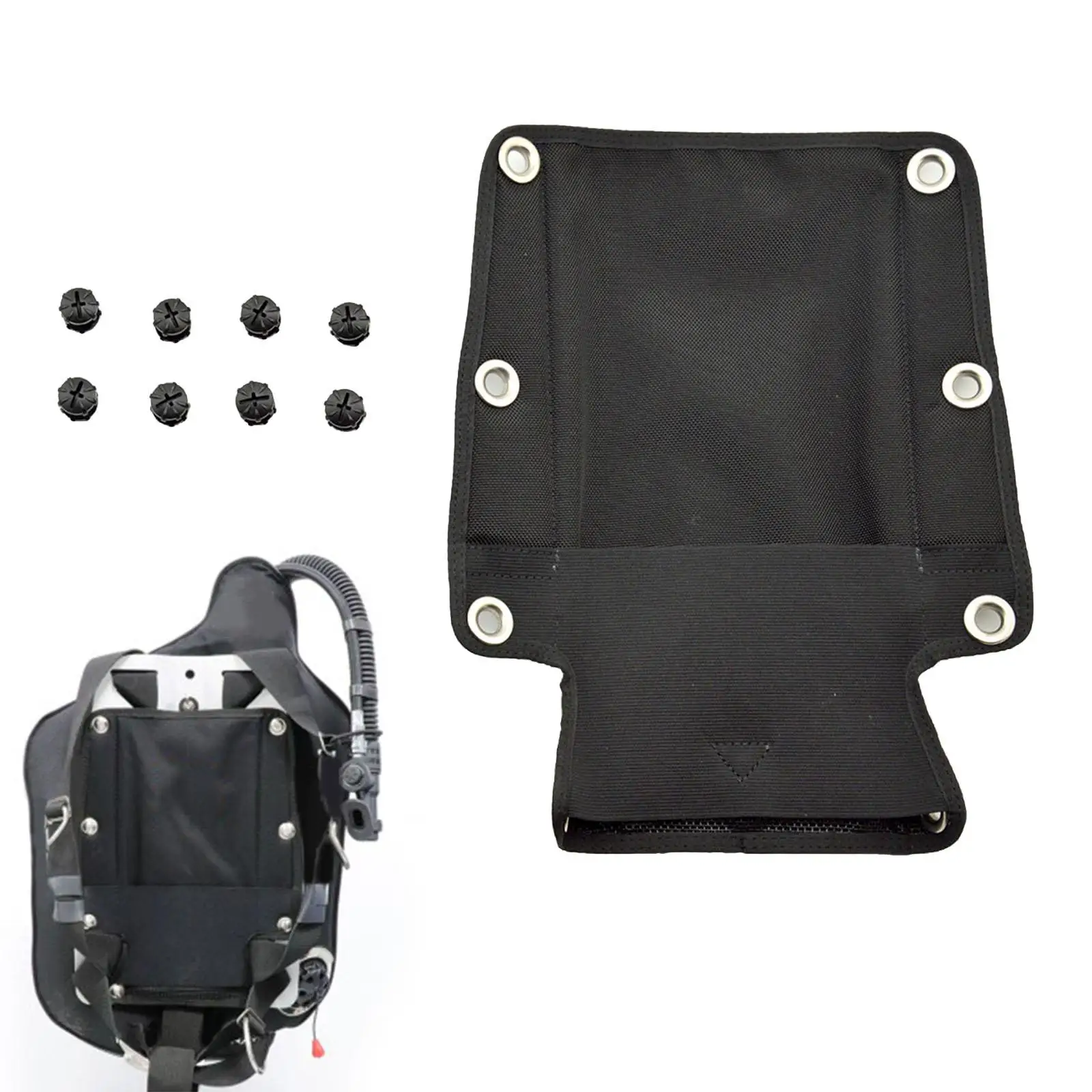 

Scuba Diving Backplate Pad Nylon Tech Diving Back Support Pad for