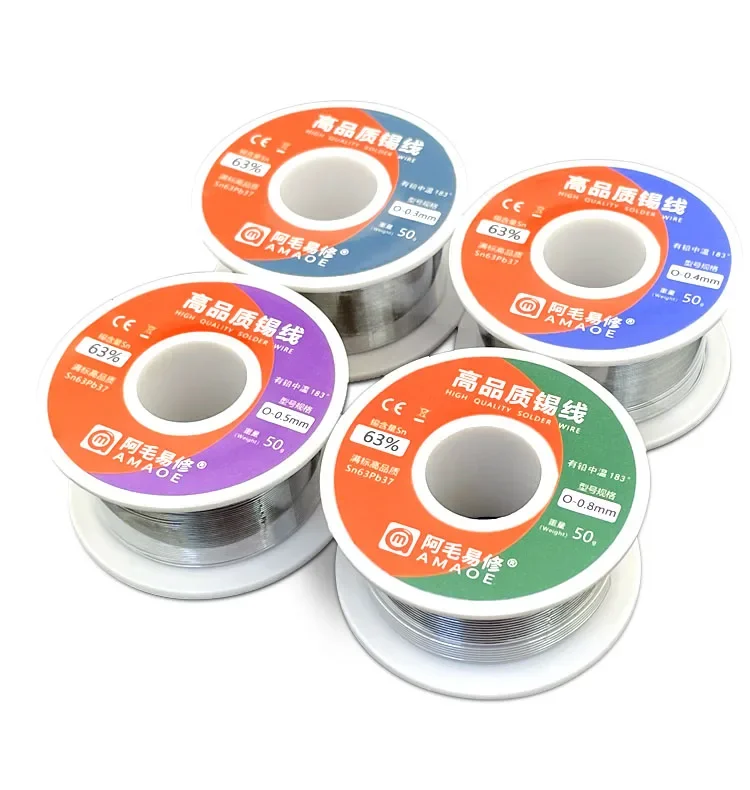 BGA Reballing Welding Soldering Parts 63 Content Tin Solder Wire For Mobile Motherboard SMD Repair Electronic 0.3/0.4/0.5/0.8mm