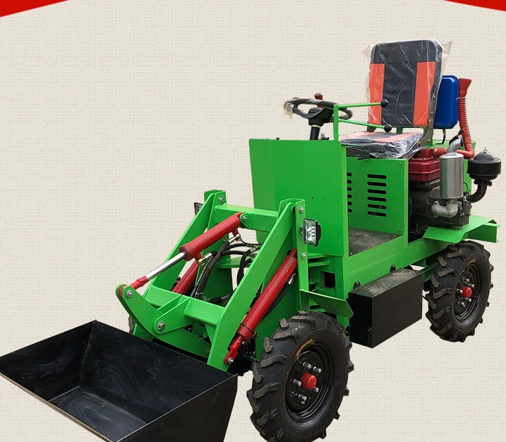 Small diesel loader, environmentally friendly electric small forklift, basement agricultural four-wheel drive forklift