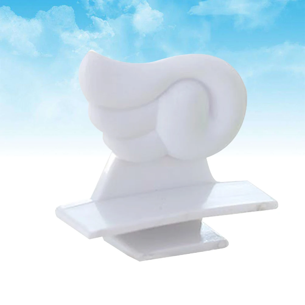 Fashion Portable Toilet Cover Toilet Seat Cover Lifter Seat Lid Avoid Touching Wings Shape(White Color)