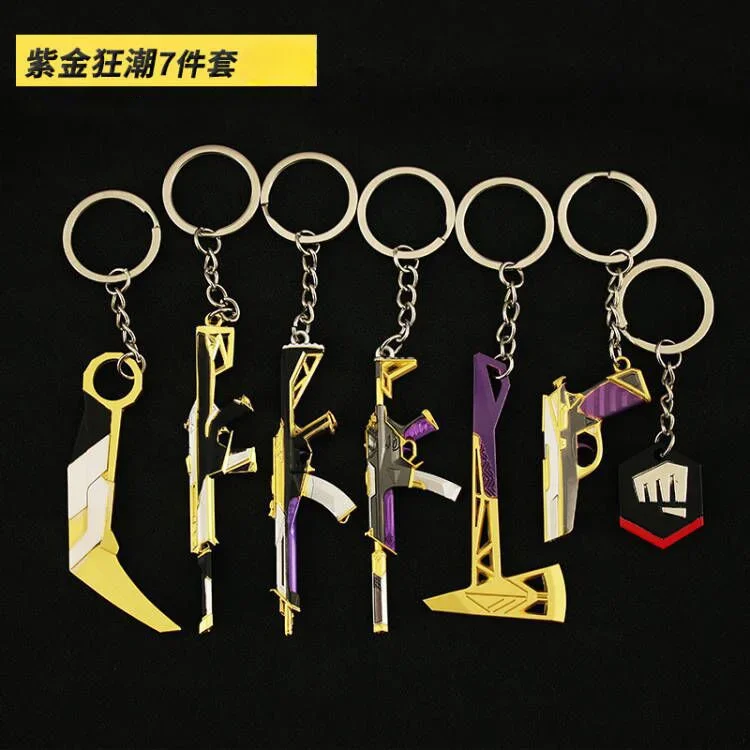 Valorant Game Peripheral Weapons Small Looting Impression Weapons Thugs M4 Impression Claw Knife Alloy Model Key Chain Pendant