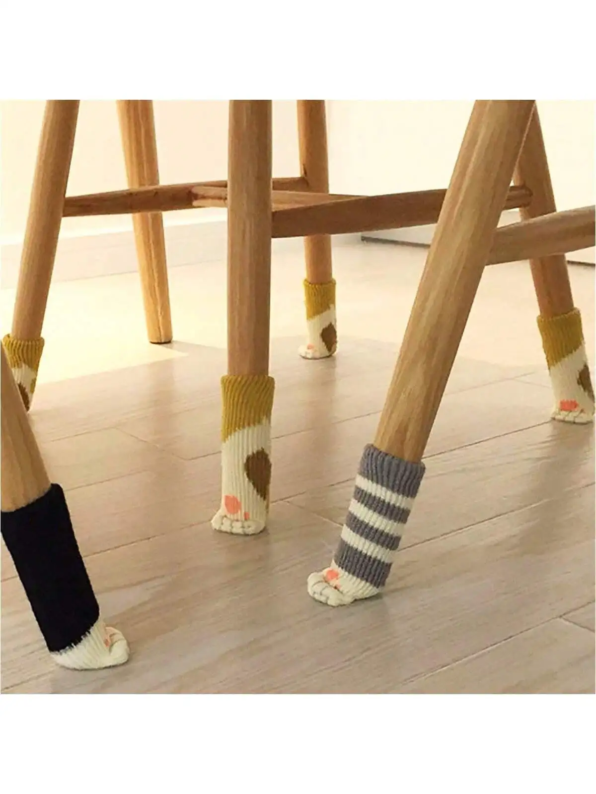 4-Piece Cat Claw Chair Leg Covers, Protective Flooring, Chair Leg Floor Pads to Prevent Scratches and Reduce Noise