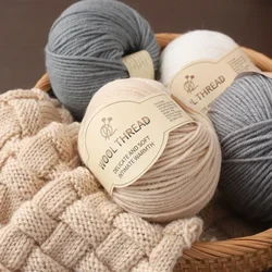 50g Medium Thick Wool Thread Handwoven Scarf Sweater Thread Cashmere Yarn DIY Medium Thick Baby Wool Yarn