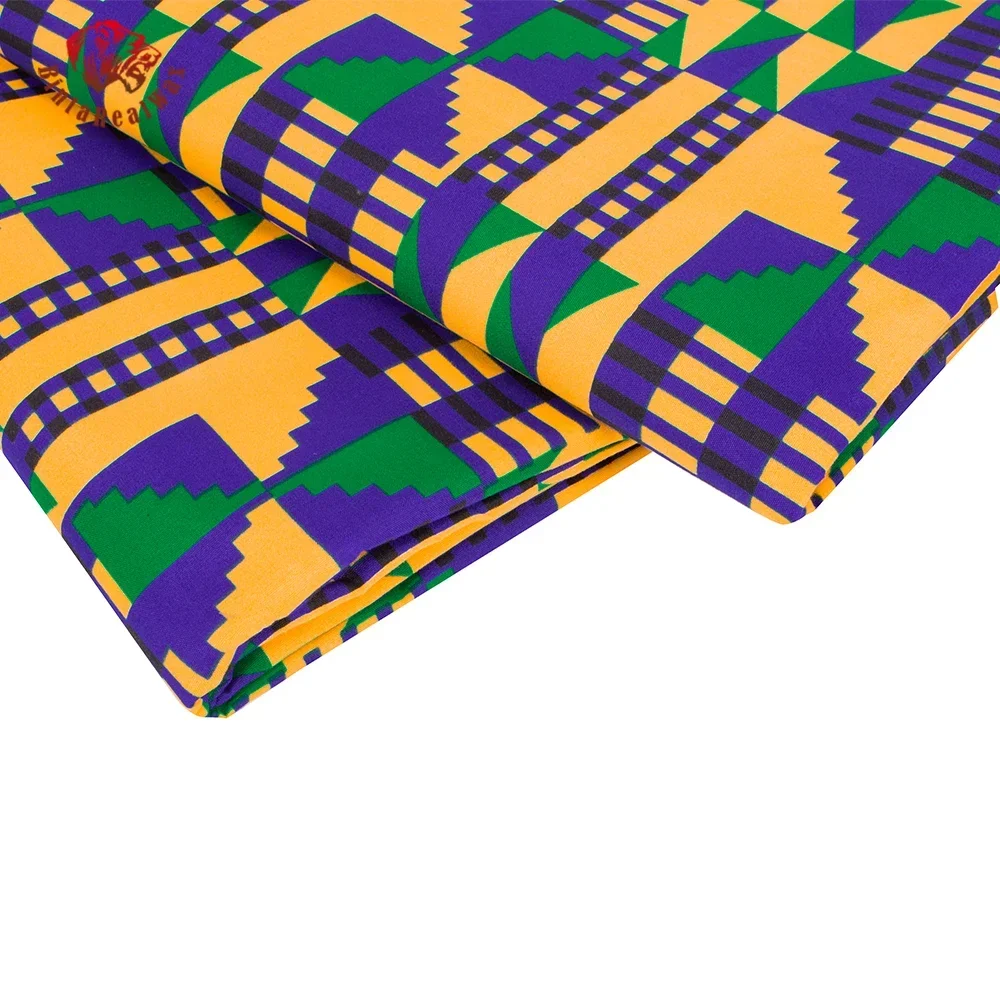 Africa Nigerian Prints Batik Fabric Real Wax Patchwork Sewing Dress Craft Loincloth Polyester Ankara Designer Tissu FP6545