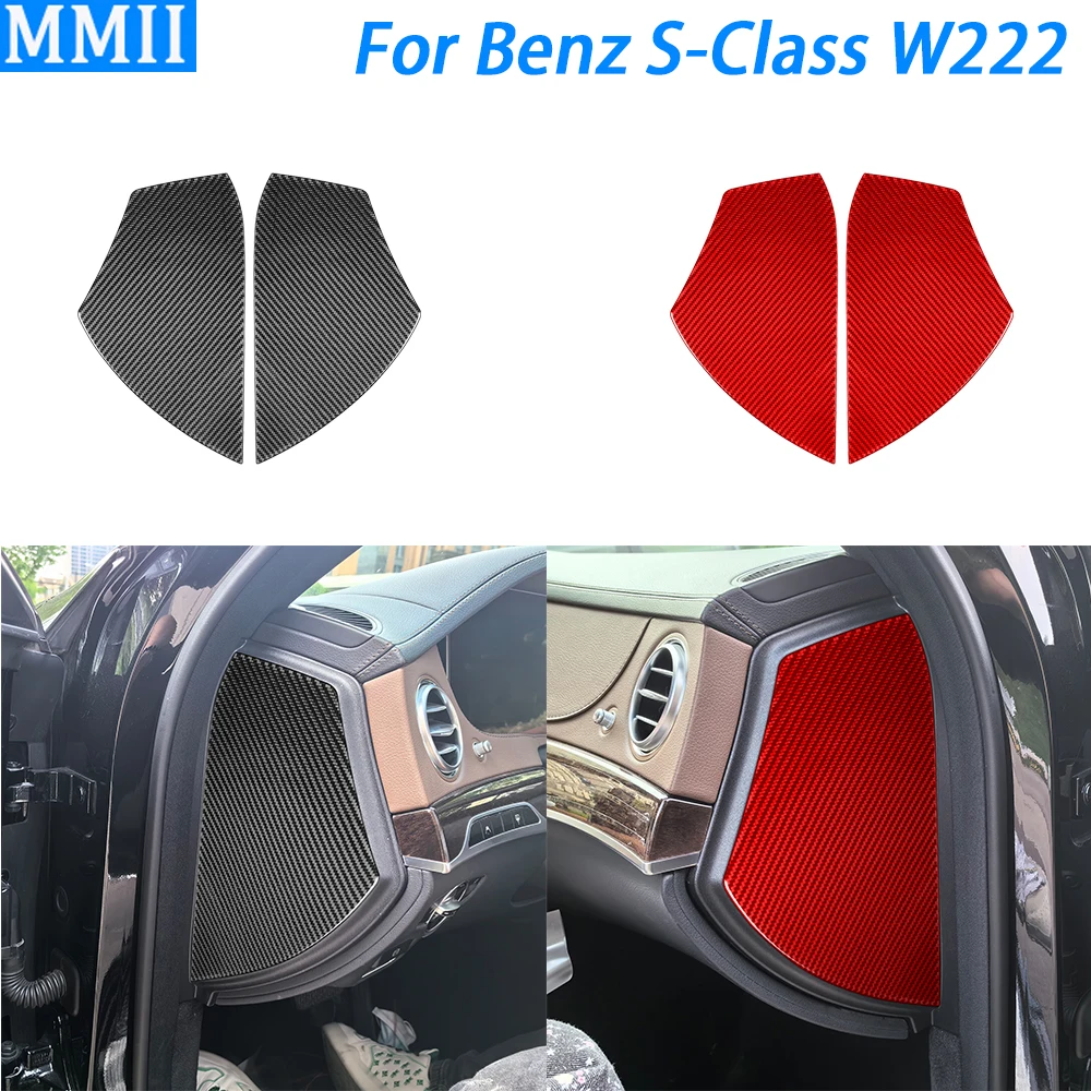 

Для Benz S-Class w222 2013-2020 углеродное волокно передний слот приборной панели боковая панель Крышка декоративные аксессуары для салона автомобиля Наклейка