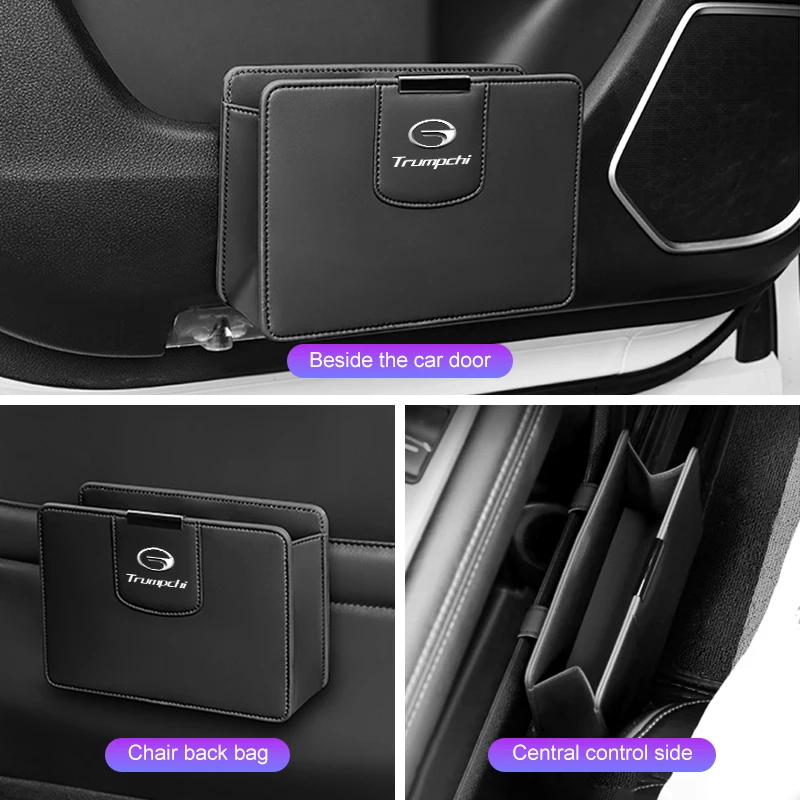 

Leather Trash Can Car Door Storage Box for GAC Trumpchi GM8 GS3 GS4 GS5 GA3 GA4 GA6 SGS7 Legend GS8 Auto Seat Back Garbage Bag