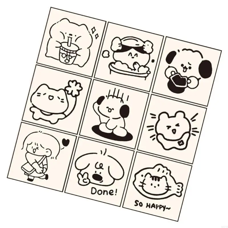 9Pieces Dog Stamps Great For DIY And Educational Use Cartoon Stamps Cartoon Animal Stamps