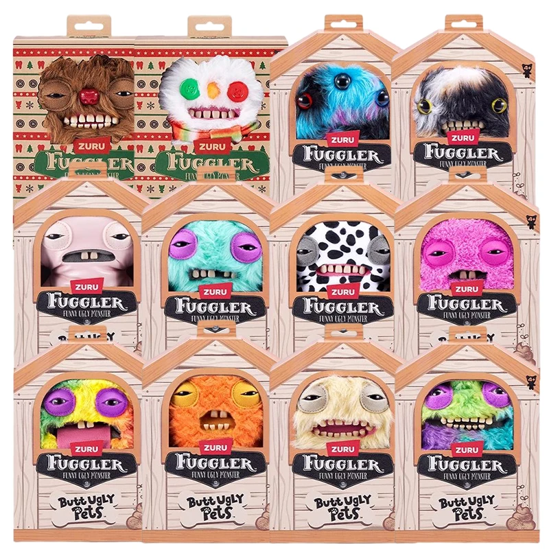 

Original Fuggler Festive fugg Monsters Stuffed Plush Toys Snowman Gingerbread Rudolph Monster Plushies Christmas Birthday Gifts