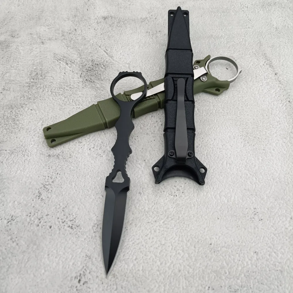 176 스트레이트 나이프 휴대용 야외 캠핑 생존용 소형 나이프 EDC 창문 파괴용 등산 및 하이킹 다기능 도구