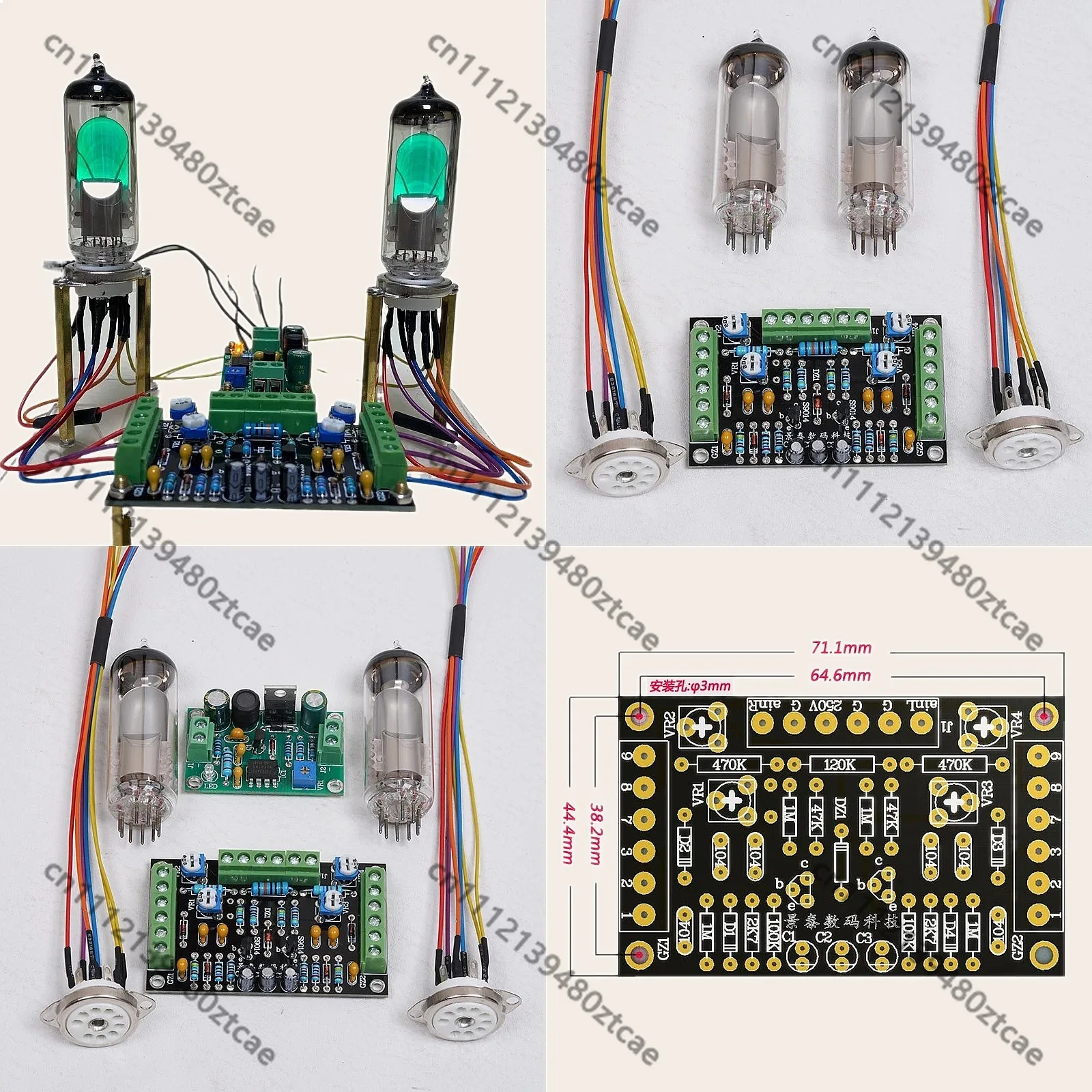 DIY 6E1 6E2 EM81 Electronic Tube Cat Eye Driver Board Audio Level Fluorescence Tuning Indicator Circuit