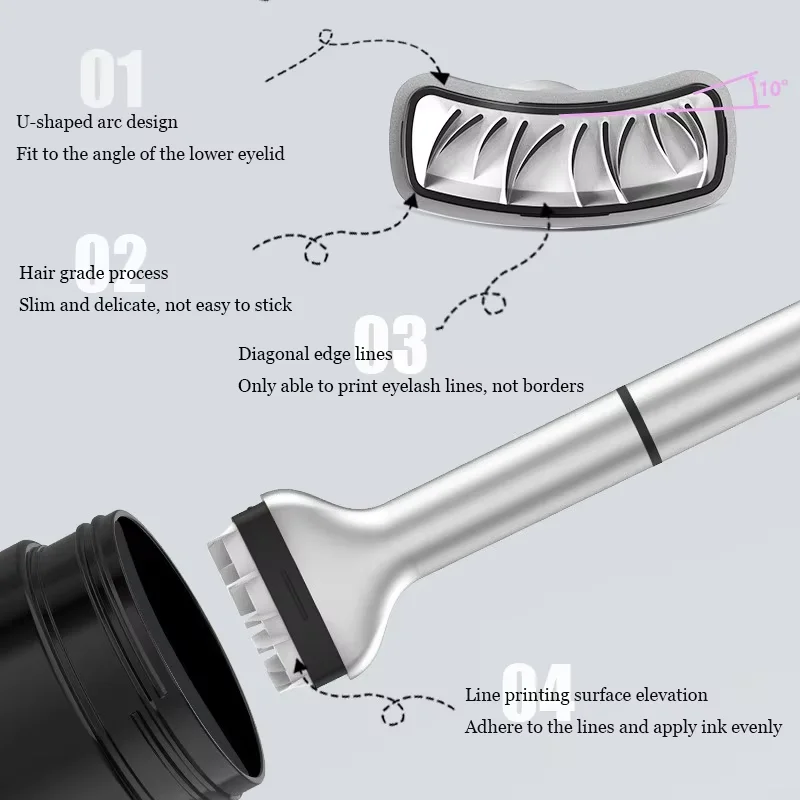 Untere Wimpern Stempel Make-up Professionnelle Undereyelash Seal Eyeliner Stift Wasserdichter und schweißbeständiger Eyeliner 2 in 1