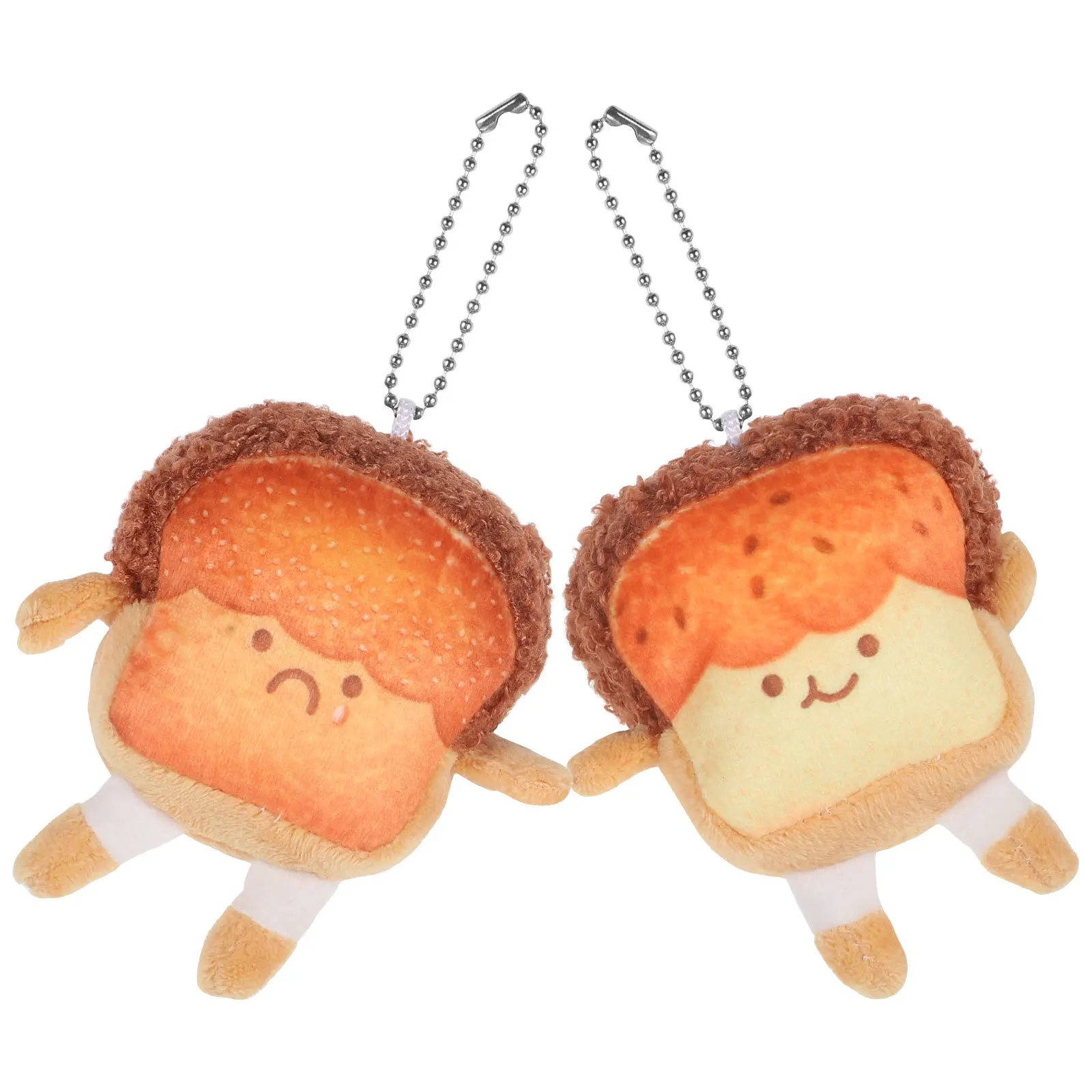 

2Pcs Toast Pendant Hanging Ornament Cute Stuffed Bread Charm for Keychain Bag Decor Stuffed Toast Pendant Hanging Adornment