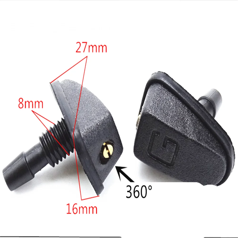 2pcs Car Windshield Washer Wiper Water Spray Nozzle for Skoda Octavia Yeti Roomster Fabia Rapid Superb KODIAQ Citigo