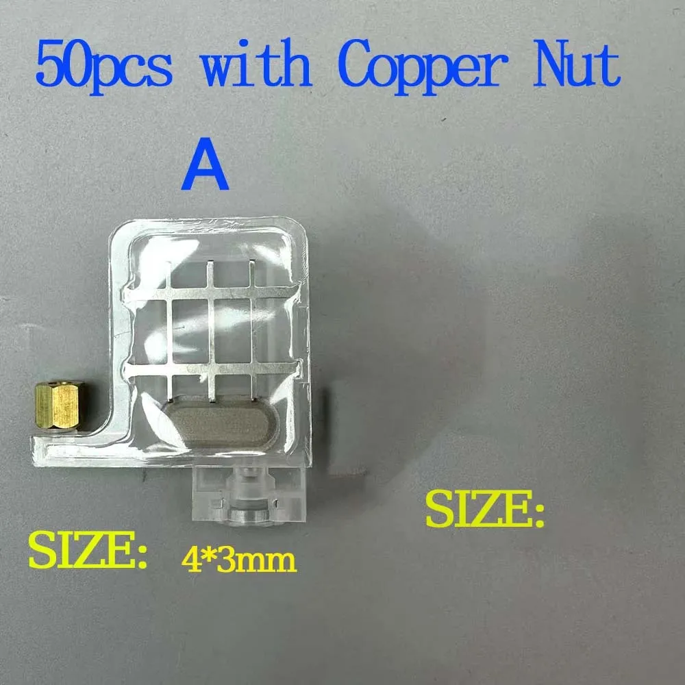 50 pcs with Copper Nut Transparent DX5 ink damper for EPSON DX5 XP600  4720 I3200 Mutoh Galaxy Xuli printer ink dumper filter view 6