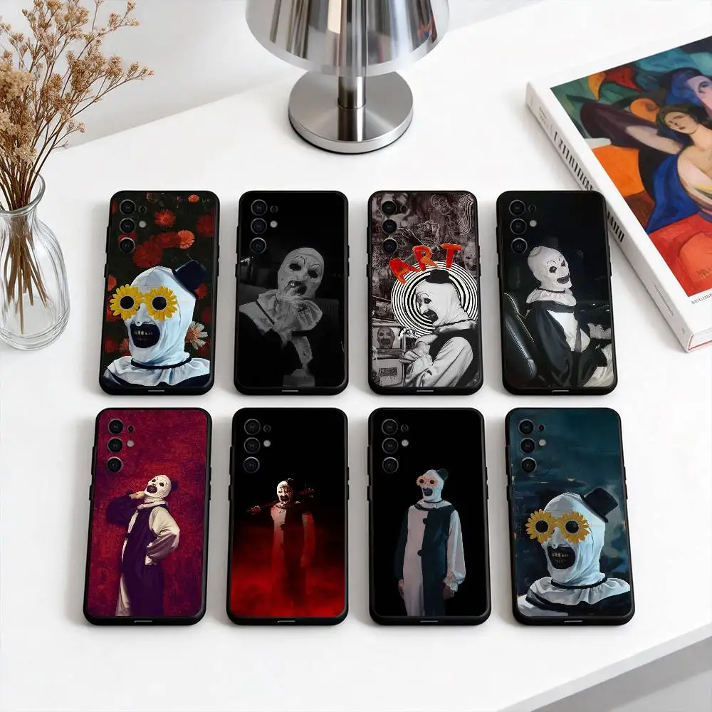 

Horror C-Clown Art Funny Phone Case Black Silicone Soft For Samsung S25,S24,S21,S22,S23,S30,Ultra,S20,Plus,Fe,Lite