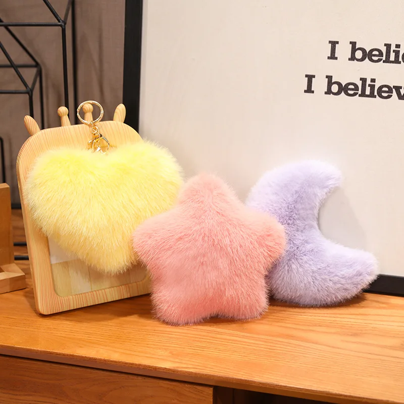 New Nordic Style Star Moon Love Plush Pillow Soft and Comfortable Plush Filled Sofa Decoration Plush Keychain