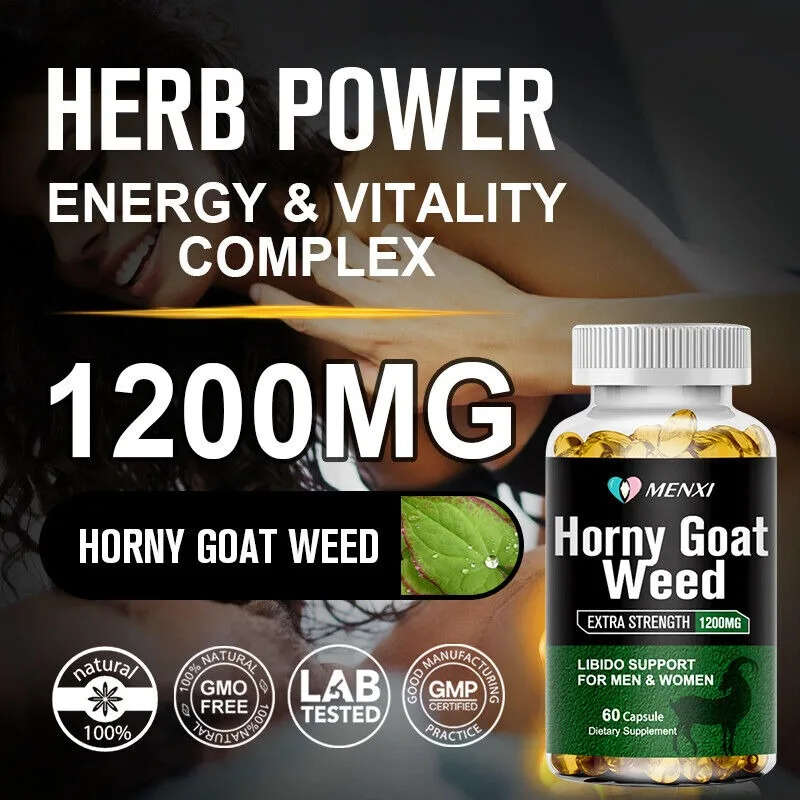 Extrato Horny Goat Weed, Raiz de Maca Saw Palmetto Ginseng Arginina, 60 Comprimidos, 1200mg