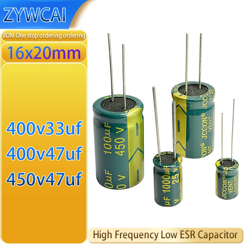 

16x20 400v 450v 47uf 33uf 5PCS High frequency low resistance capacitor