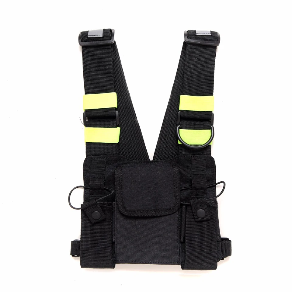 Walkie talkie chest bag Universal Two Way Radio Harness Holder Bag for Baofeng Front Pack Reflective Vest