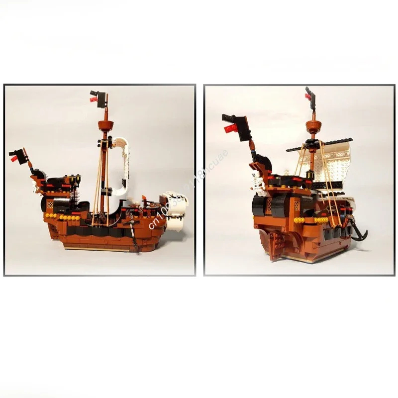 

988pcs MOC Skull Pirates Ship Pirates Building Blocks Christmas Unique Birthday Surprise For Children And Teens Idea Toys Gift
