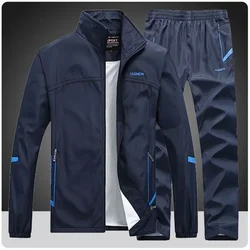 Casual Männer der Trainingsanzug Frühling Herbst Sportswear Zwei Stück Sets Jacken + Jogginghose Jogger Männlichen Zipper Sweatshirt Anzug Outfit