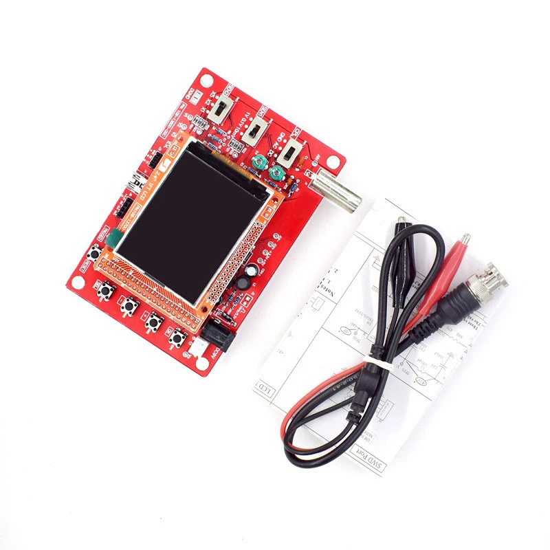 DSO138 w pełni zmontowany oscyloskop cyfrowy 2.4 Cal wyświetlacz TFT LCD sonda klips testowy akrylowa obudowa oscyloskop zestaw do samodzielnego montażu STM32