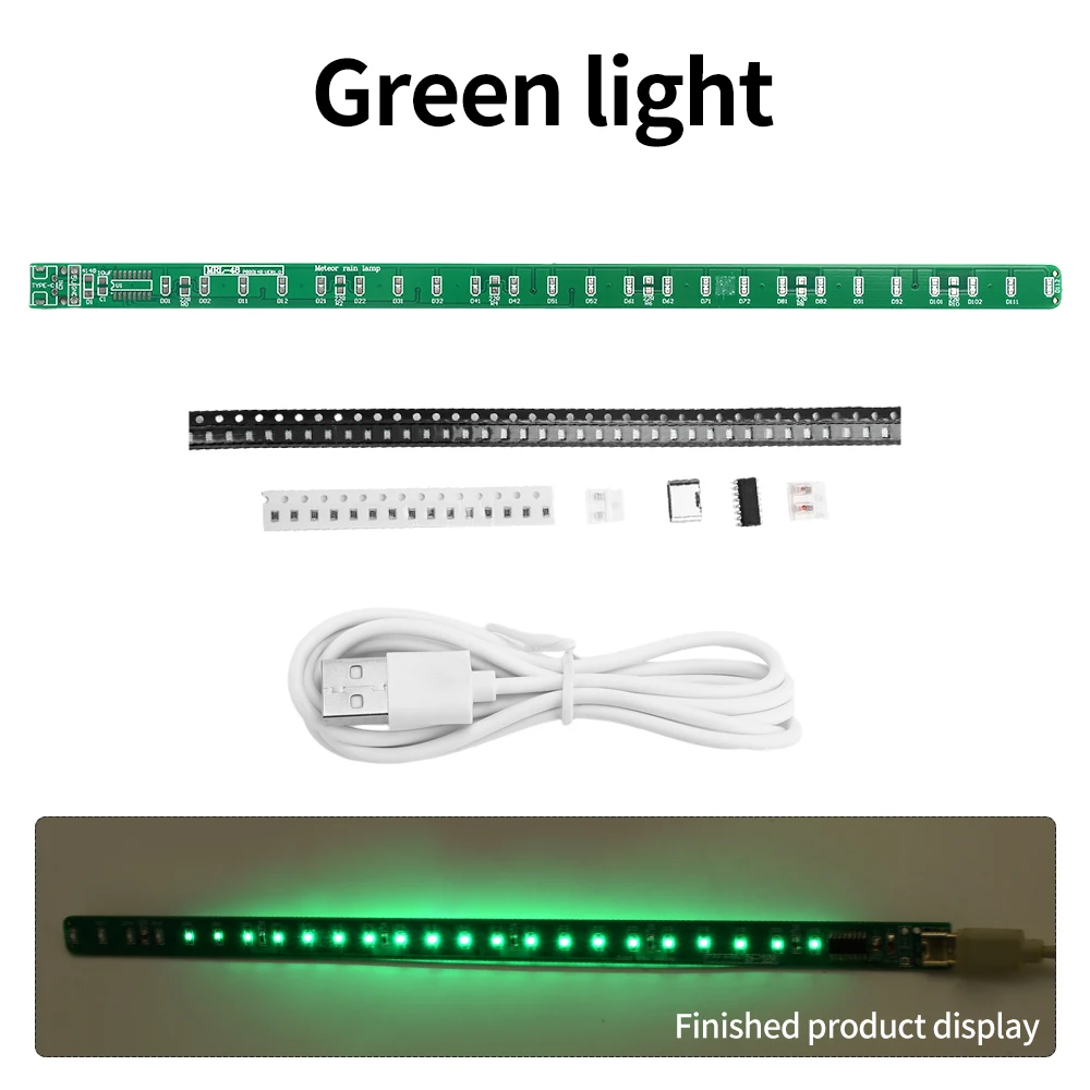 LED Strip DC5V SMD Meteor Light Kit Elektronische DIY SMD LED Meteor Light Kit Elektronische DIY-productiedelen