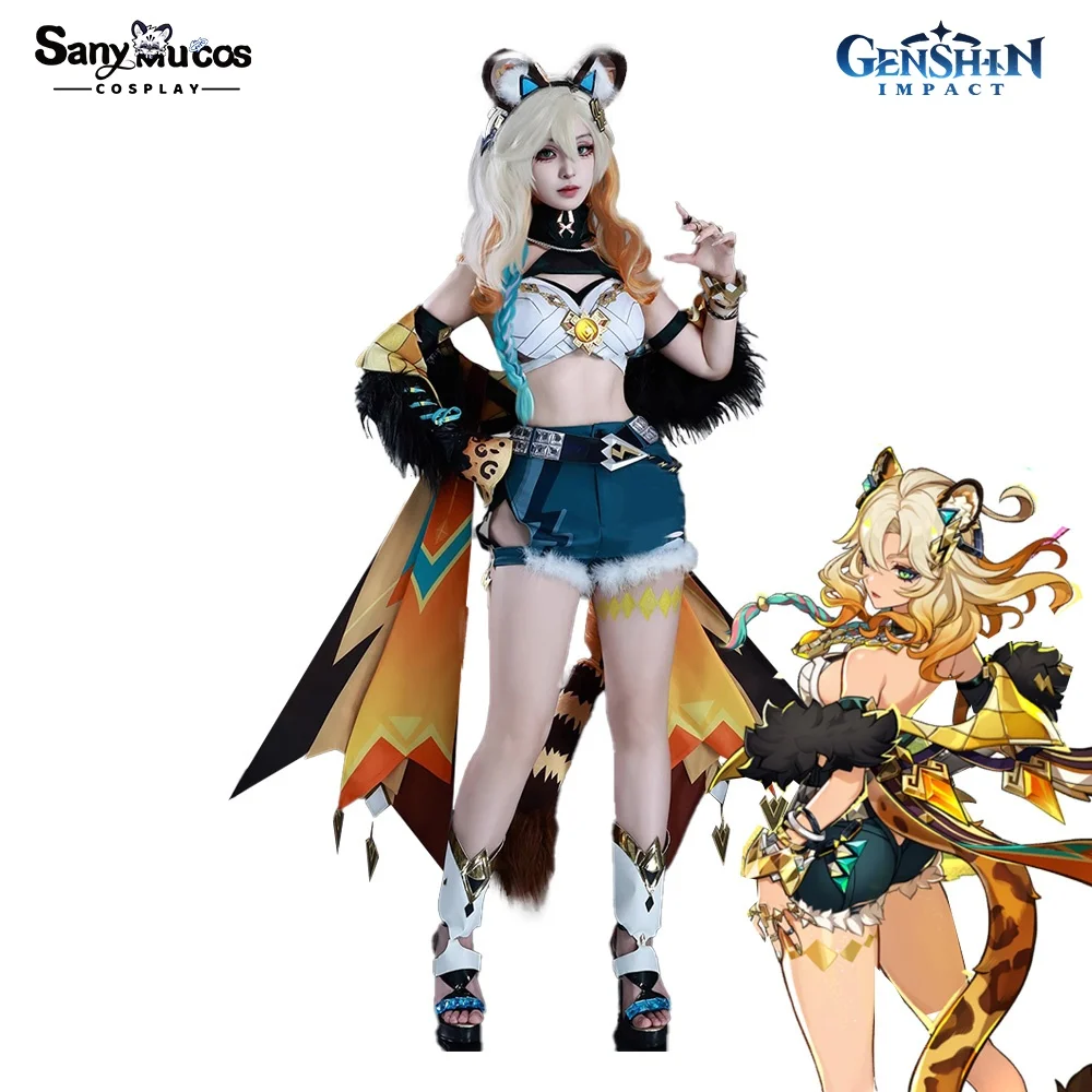 

SanyMuCos Xilonen Cosplay Collab Series:Game Genshin Impact Xilonen Cosplay Costume With Tail and Ears New Outfit Halloween Cost