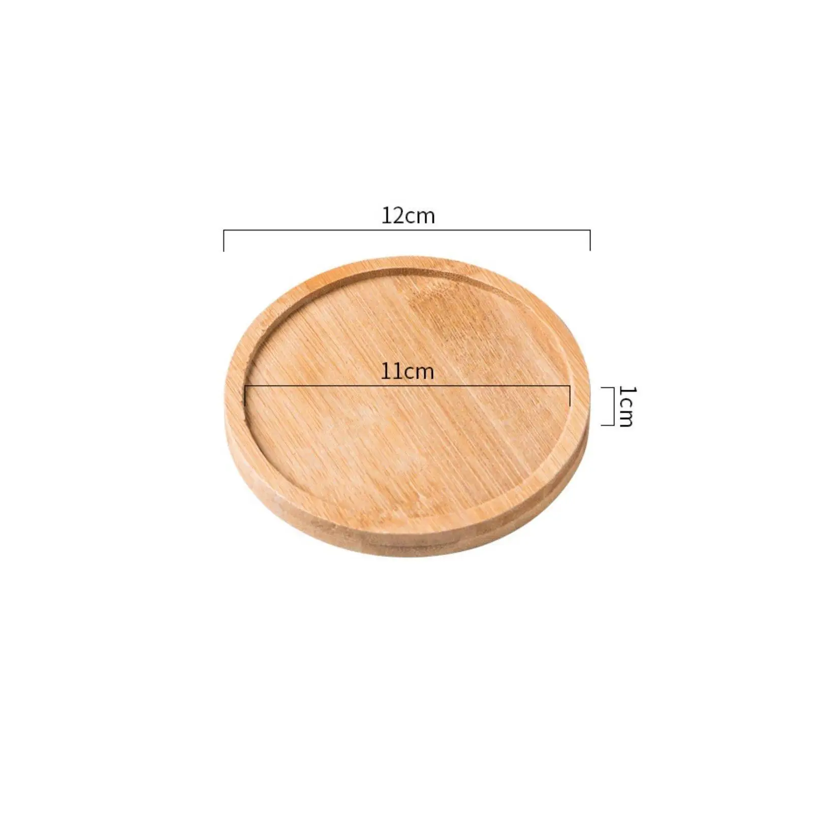 Industrial Tray Bamboo Plant Tray Rectangular and Round Waterproof Saucer for Home Office