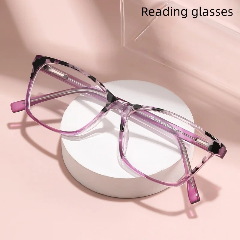 

Fashionable Cat-Eye Eyeglass Frames with Spring Hinges for European and American Women, Suitable for Elderly Reading Glasses