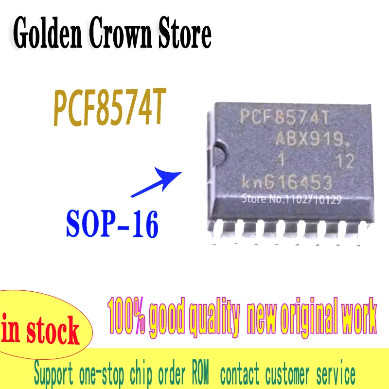 10 Pcs/Lot   PCF8574T SOP-16 PCF8574 PCF8574AT SOP16 New Original  In Stock