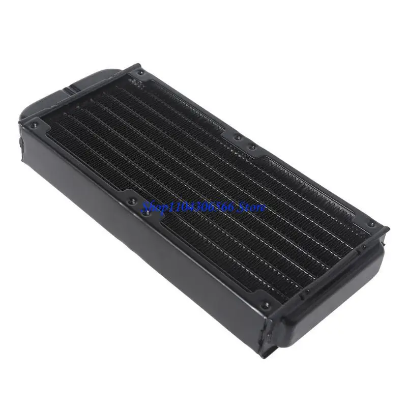 Image of 02DD 1/4 Zoll reiner Aluminium-10-Rohr-Wärmetauscher-Kühler für Computer-PC-CPU-CO2-Wasser