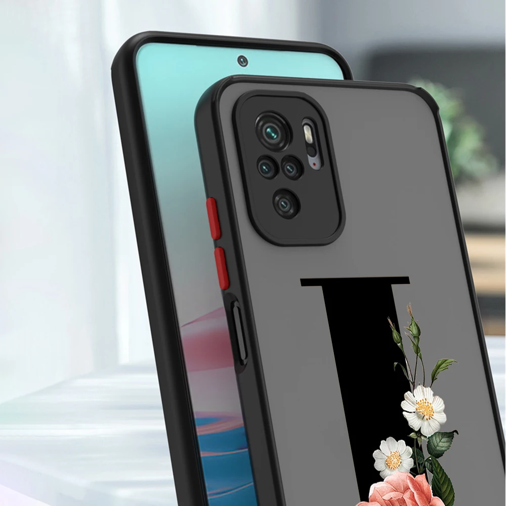 جراب هاتف بحروف شخصية ، غطاء غير لامع ، شاومي ريدمي 12 12C 13C 5G 13 4G 9 9A 9C A1 A2 Plus K40 برو