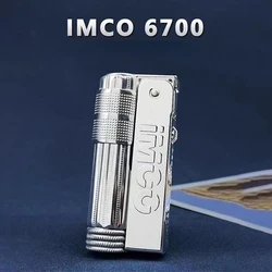 IMCO-Retro Stainless Steel Metal Kerosene Lighter with Box, Austrian Gasoline, Grinding Wheel, Original Collection, 6700