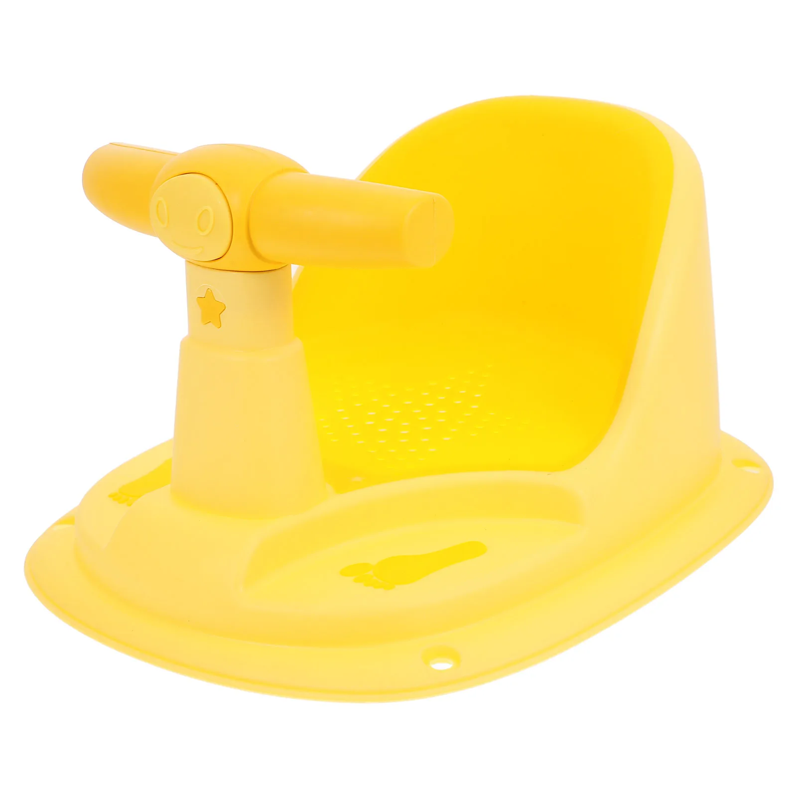 

Baby Bath Shower Chair Yellow Infant Tub Bathtub Toddler Bath Seat Child Sitting Ergonomic Non Slip Base Kids Bathing
