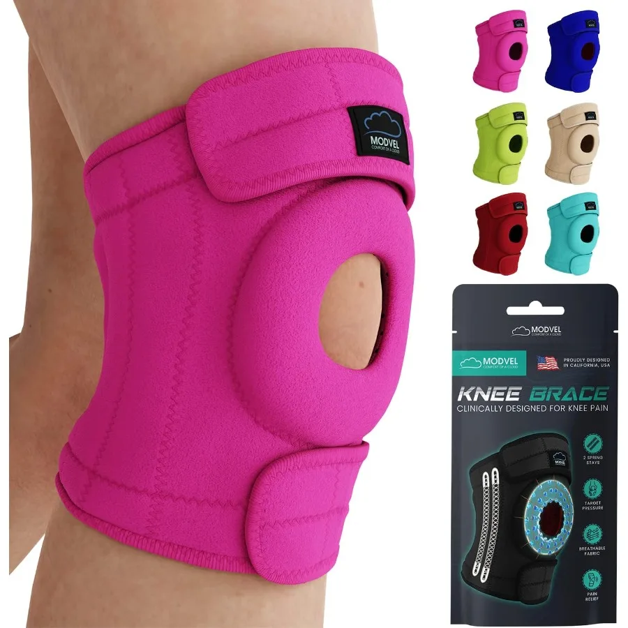 

MODVEL Knee Brace with Side Stabilizers | FSA or HSA eligible | Patella Gel Pads Knee Support Braces for Knee Pain Meniscus Tea