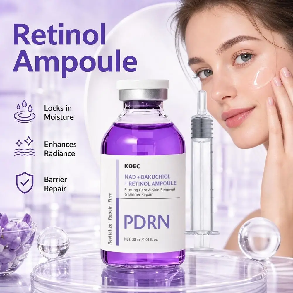 30ml NAD + Bakuchiol Retinol Ampoule Firming Skin Barrier Repair Serum PDRN Revitalize Renewal Facial Care Korean Brand Essence