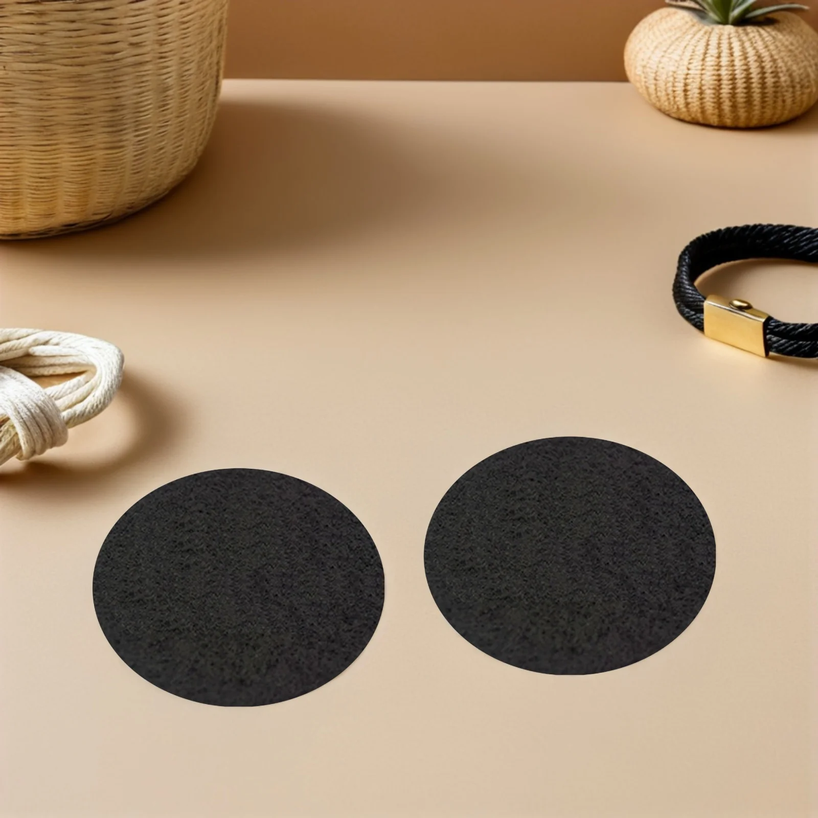 8 قطعة حصيرة عازلة للحريق أسود مستدير مقاومة للحرارة مبخرة منصات ل مبخرة الرماد الماسك الحصير ارتفاع درجة الحرارة #3