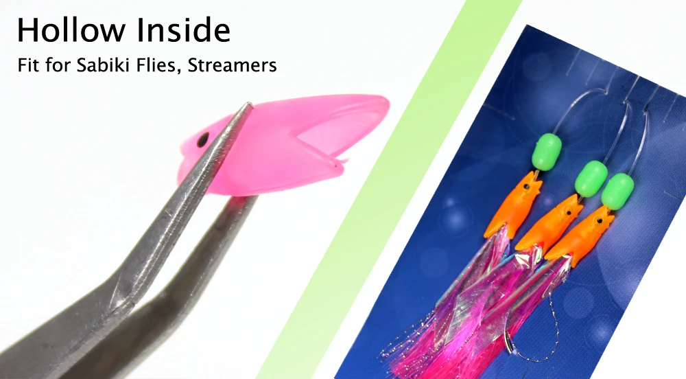 Bimoo 50 Stück 0,3g 0,7g Leuchtende Silikon-Fischköpfe DIY Sabiki Rig Material Meeresfischerei-Köder für Makrelen Weißfisch-Angelausrüstung – Detail 6